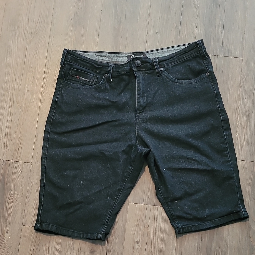 Classic Black Denim Men's Shorts